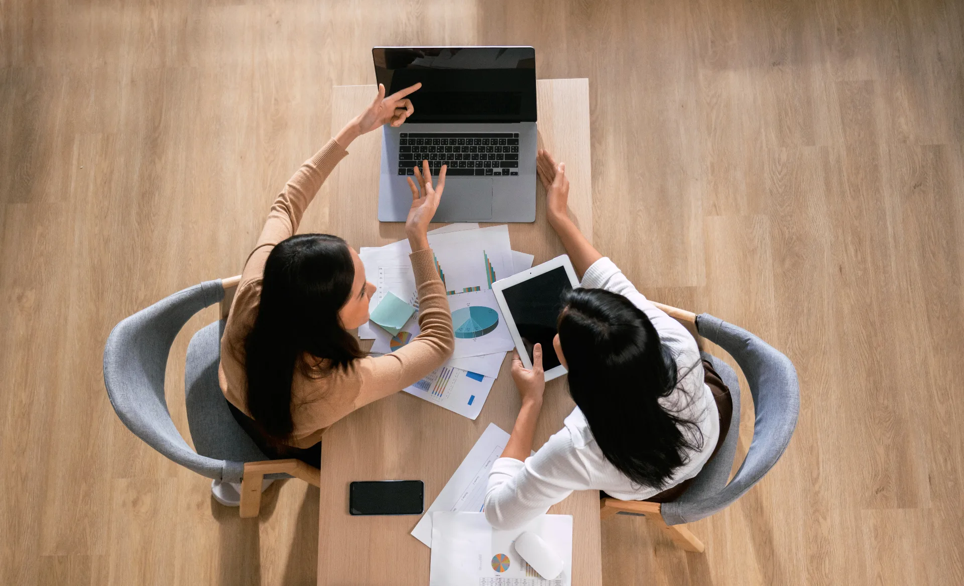 Shared team directory on a phone, synced from Google Workspace